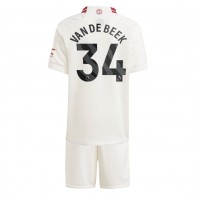 Manchester United Donny van de Beek #34 Tredjeställ Barn 2023-24 Korta ärmar (+ Korta byxor)